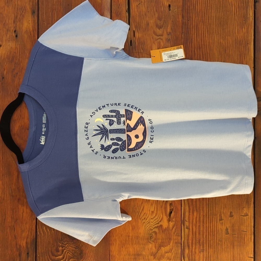NWT REI | Periwinkle Blue Desert Adventure Short Sleeve Tee Size M (10-12)